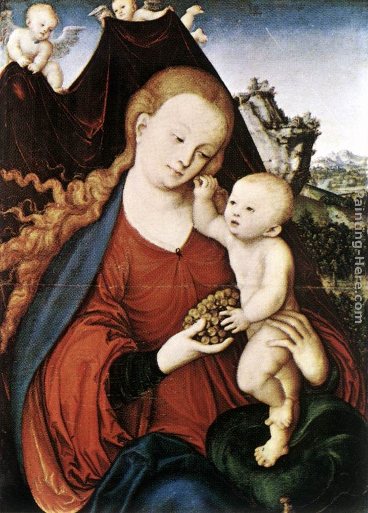Madonna and Child painting - Lucas Cranach the Elder Madonna and Child art painting
